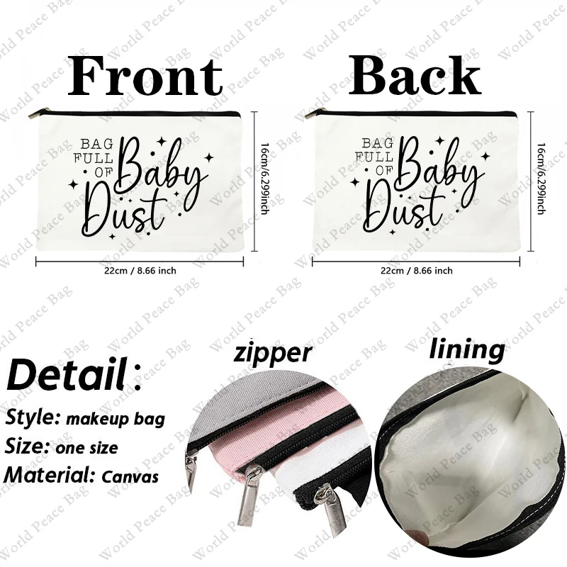 1pc Bag Full of Baby Dust IVF Warrior Makeup Bag IVF Medication Organizer  Funny Inspirational Infertility Gift IVF Cosmetic Bag - AliExpress
