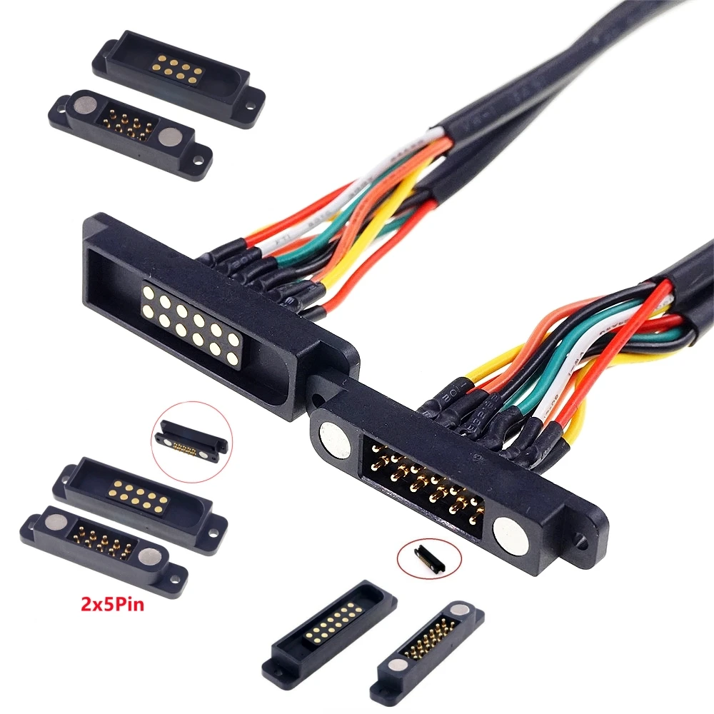 VUNIVERSUM 20 paia (40 pezzi) di colore nero, MPX Multiplex, connettori ad alta corrente, connettori dorati, 6 pin, 6 contatti, maschio, femmina, 6