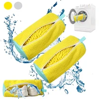 1/2PCS Washing Shoes Bag Protector Fluffy fibers Polyester Washing Shoes Machine Friendly Laundry Bag Drying Bags 1