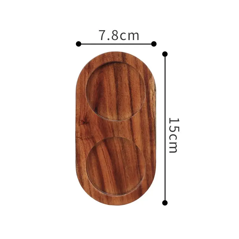 Acacia Wood Salt Pepper Mill Tray Salt Sea Spice Shaker Base Tray Tea Tray Kitchen Storage Holder Base Home Decoration Crafts salt pepper tray