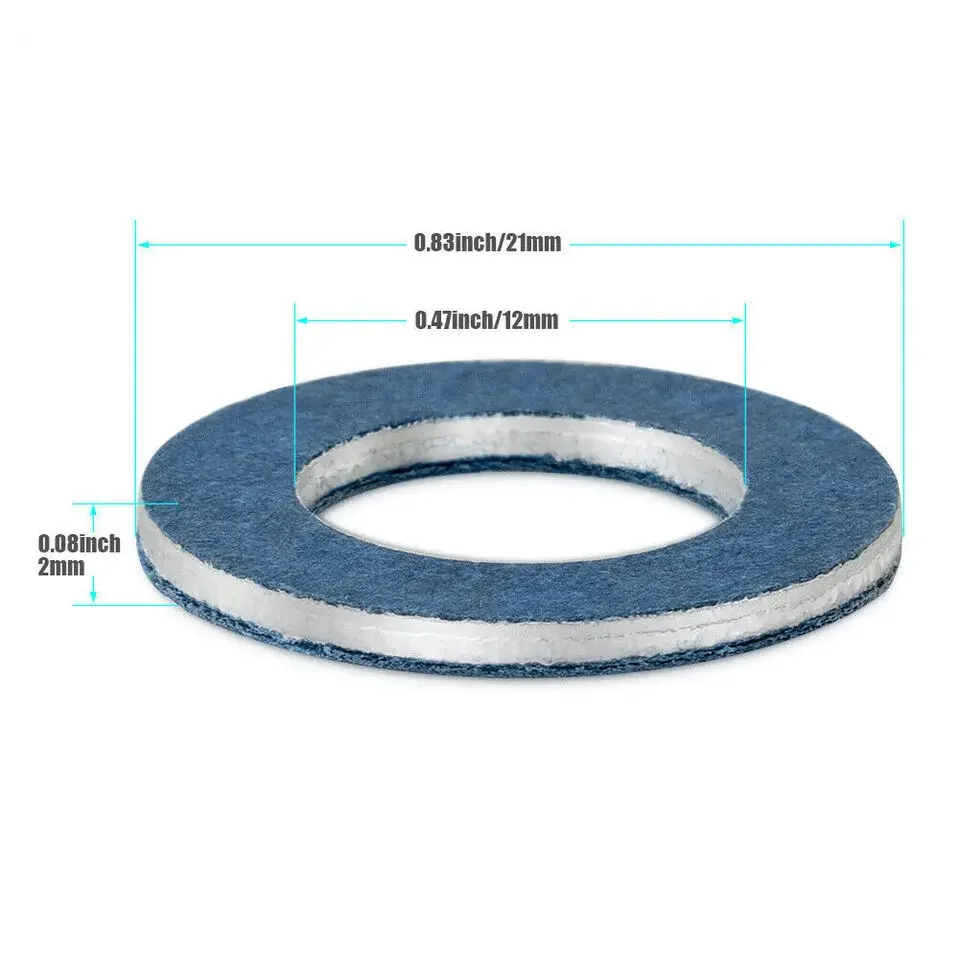 10PCS Car Oil Drain Screw Gasket Rings Oil Pan Drain Plug Seal For Toyota Camry Corolla Rexroth Sas 90430-12031 Wear Parts