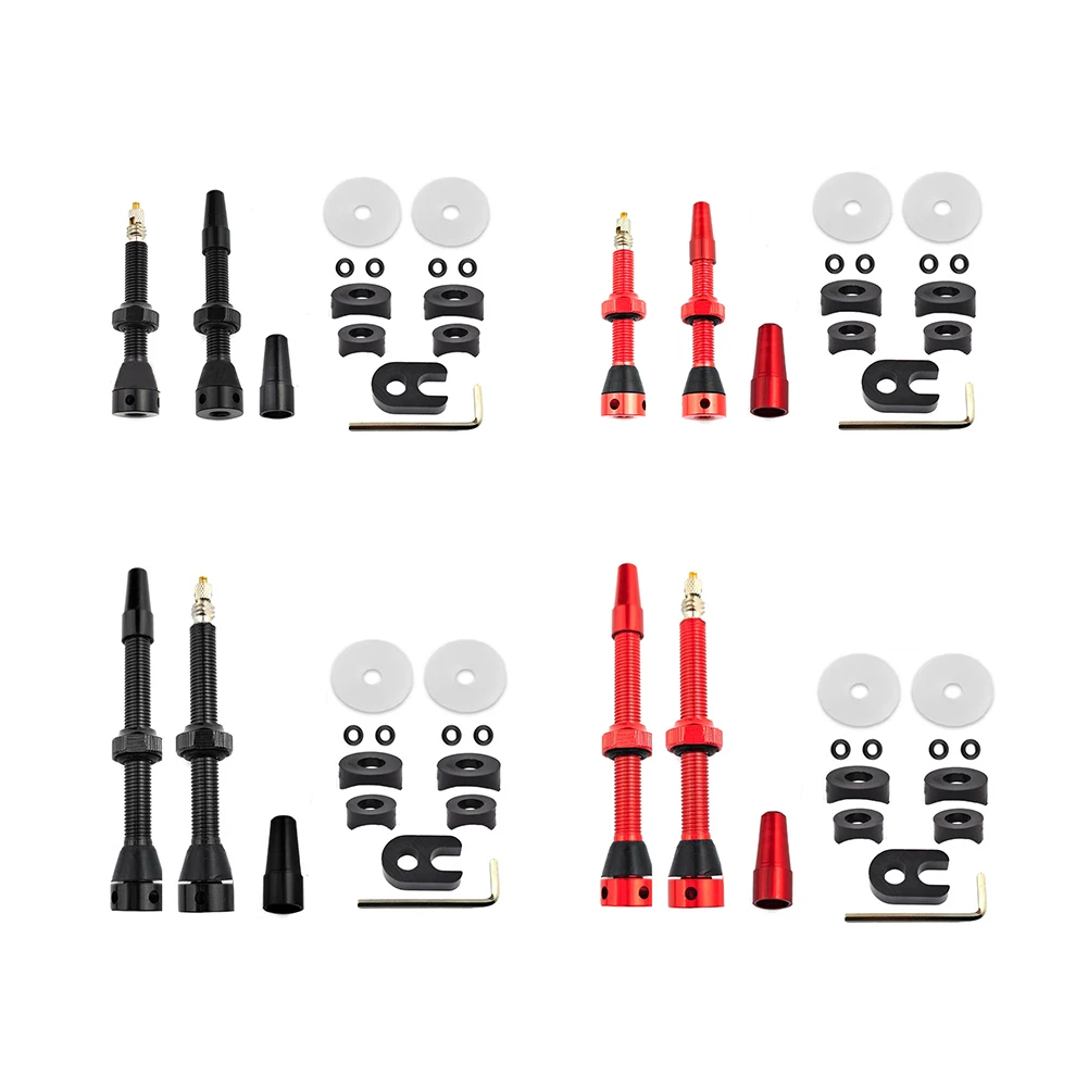 2pcs Tubeless Air Valve MTB for Mountain Road Bike Tubeless Rim Presta Valves Set Cycling Replacement Parts Attachment