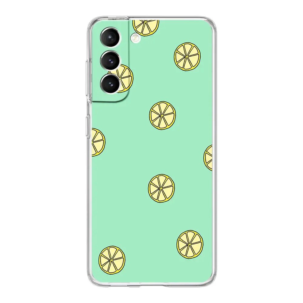 Mediterranean Lemon Clear Silicone Phone Case