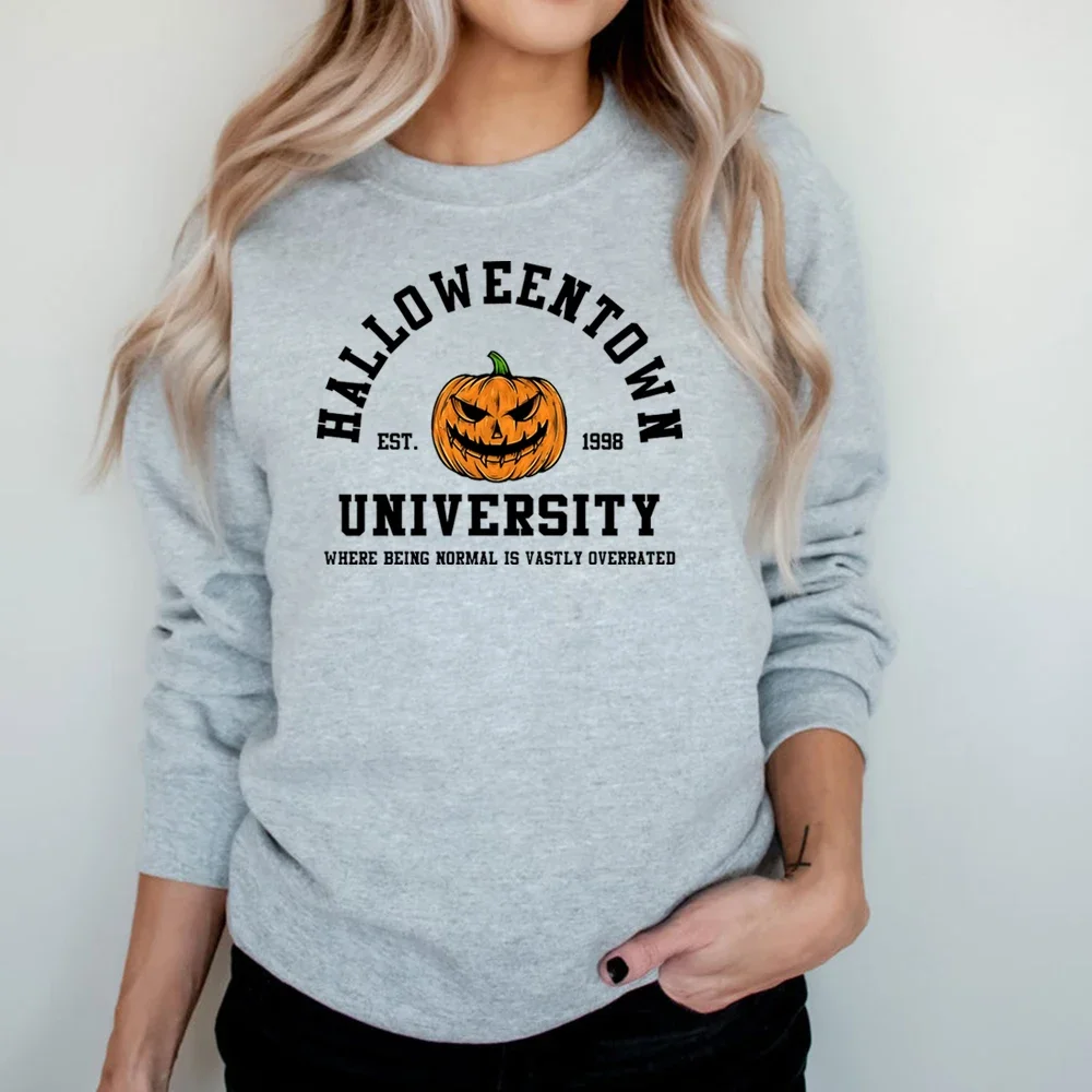 Vintage Halloweentown Sweatshirt Halloweentown Est 1998 Pullover Funny Halloween Town Fall Hoodies Pumpkin Halloween Sweatshirts 4