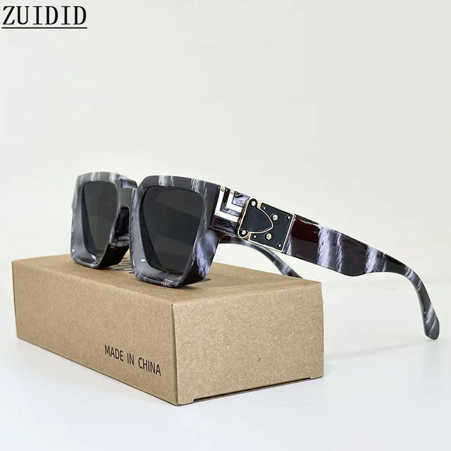 Lunettes de soleil carrées millionnaire pour hommes lunettes de soleil de protection solaire rétro femmes lunettes de mode Vintage à la mode Zonnebril 1