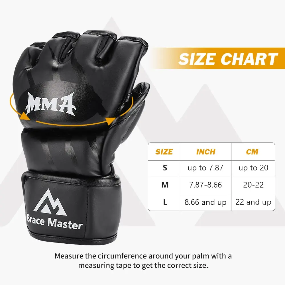 Half Finger Boxing Gloves PU Leather MMA Fighting Kick Boxing Gloves Karate Muay Thai Training Workout Gloves Men 2