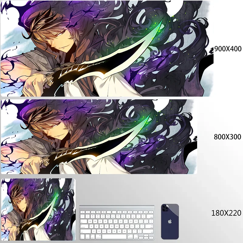 Shadow King Gaming Mousepad - XXL 90x40cm Non-Slip Desk Mat with Locking Edge