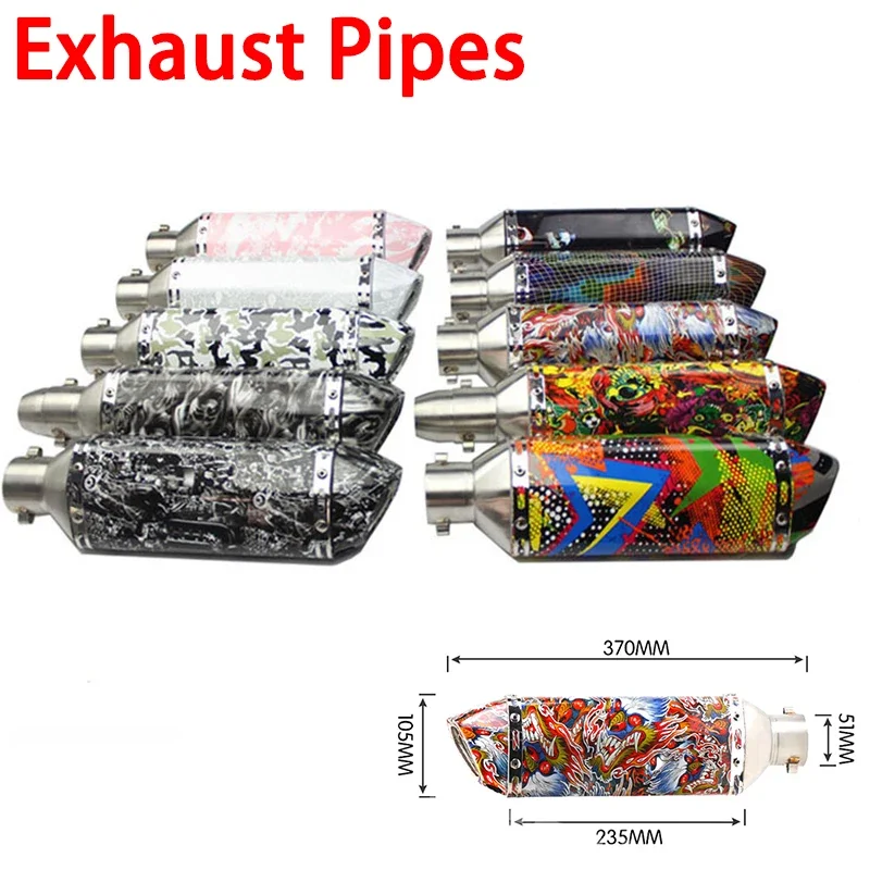 

Motorcycle Exhaust Pipes For Akrapovic Silencer Db killer Escape Moto Scooter Motorbike Modified Muffler Cafe Racer Accesories