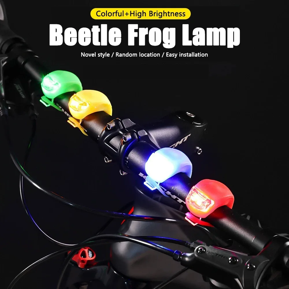 Bicycle Lights Portable Frog Lights Night Riding Warning LED Colorful Road Mountain Bikes Taillights Bicycle Accessories