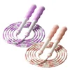 2.8M Skill Jumping Bamboo Jump Rope PVC Beginners Adult Children Soft Beaded No Tangle Segmented Fitness Jump Rope 4