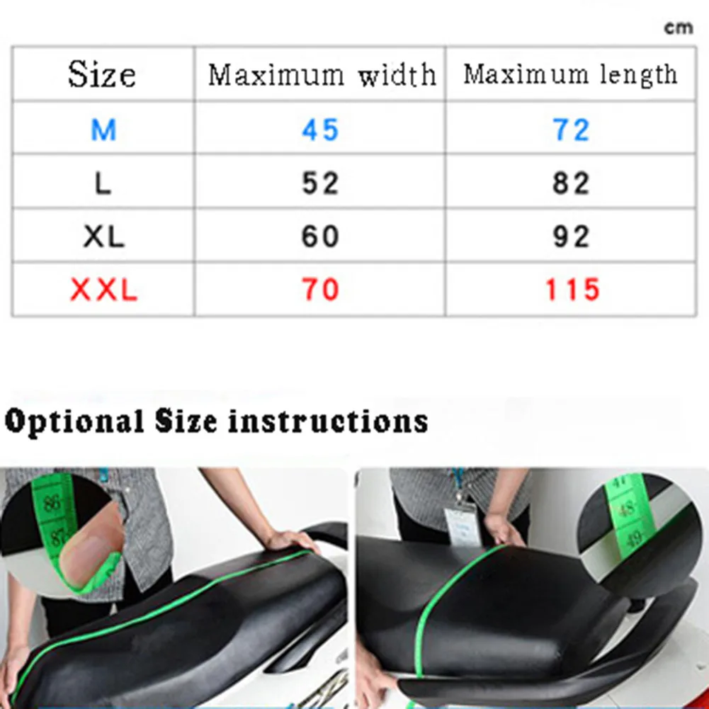 Motorcycle Seat Covers Motorcycle Rain Seat Cover Storage Bag Flexible Waterproof Saddle Cover 210D Oxford Cloth 45x72cm 52x82cm 60x92cm 70x115cm