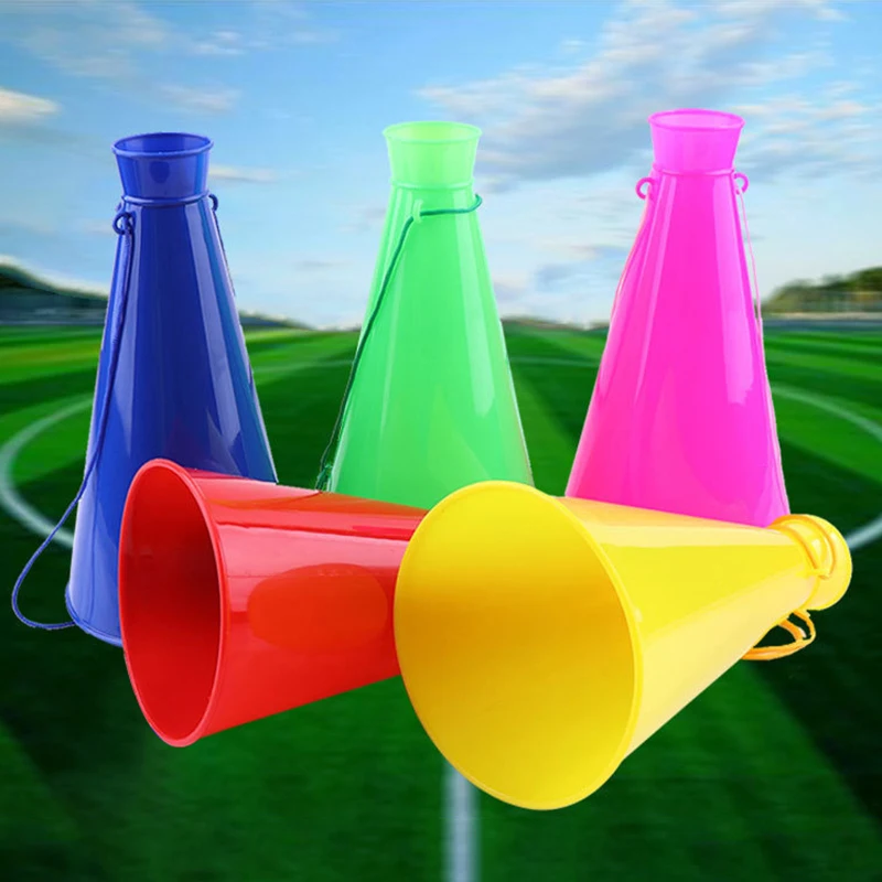 Description Picture 2 of item1pcs Cheerleaders Trumpet Speaker Cheer Plastic Horn Loudspeaker Trumpet Horn Toy Soccer Fan Trumpet For Birthday Party