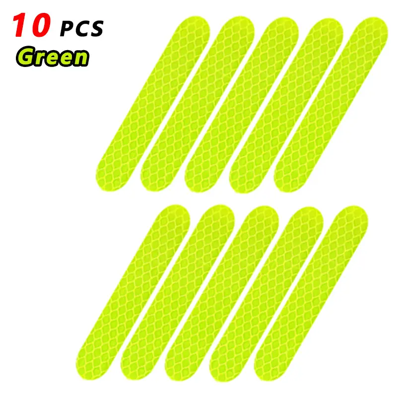 80-10PCS Helmet Safety Warning Reflective Stickers Strip Waterproof High Visibility Reflector Tape For Night Riding Walking Car - Image 10