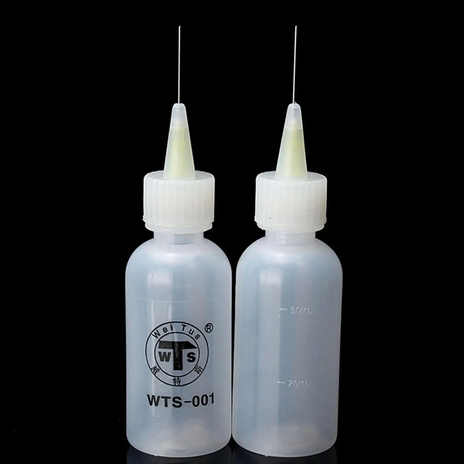 1pcs 50ml syringe small empty bottle solvent bottle with needle empty bottle Portable Leakproof Liquid Dropper Bottles