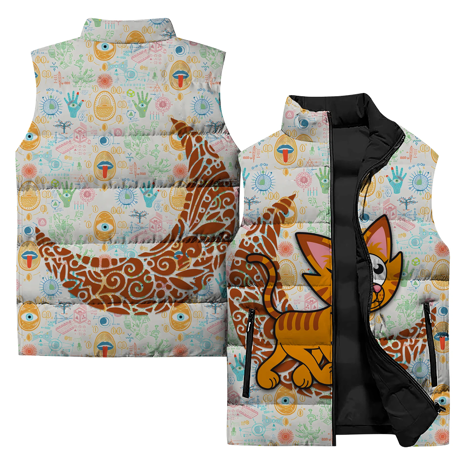 thumbnail image 1 of Chaleco sin mangas para hombre con diseño de león, chaquetas de plumas cálidas y frescas para hombre 2024, abrigo de moda con diseño de gato, ropa duradera para hombre, chalecos contra el viento y el, 1 of 5