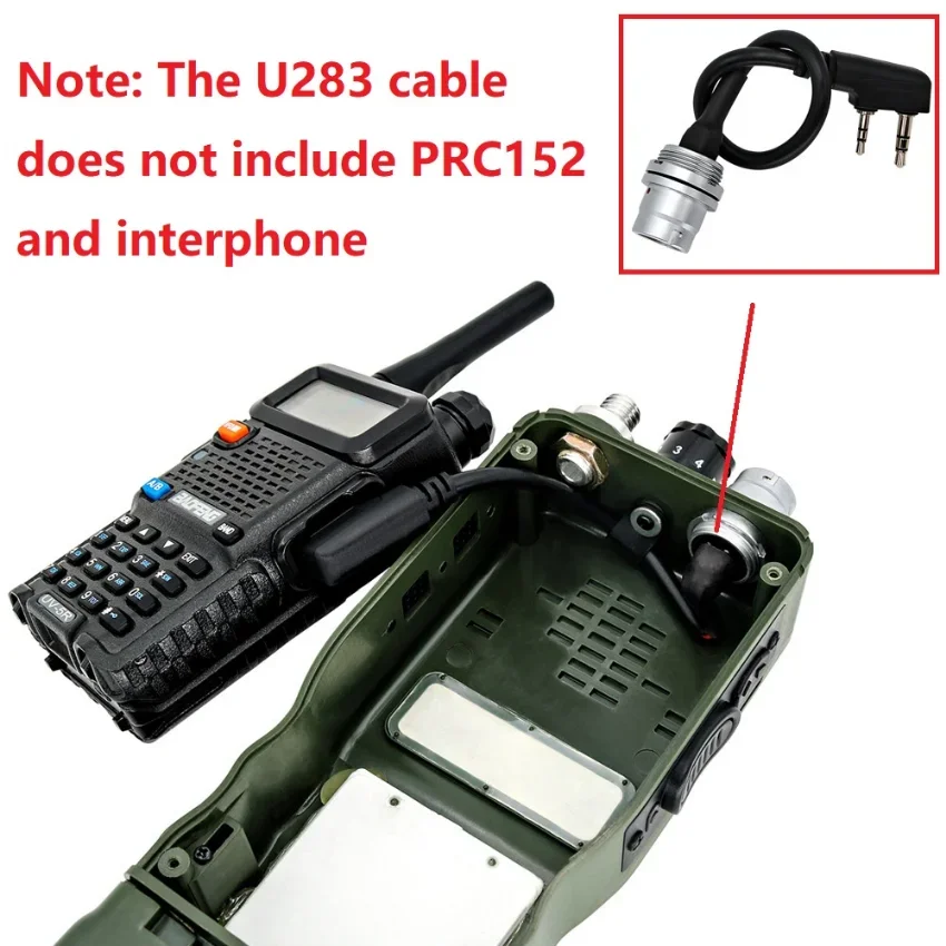 U94 PTT AN/PRC 163 PRC 148 PRC 152 PRC 152A Walkie-Talkie DIY Connector U-283/U 6-Pin Plug To Kenwood Socket Adapter HarrisDummy