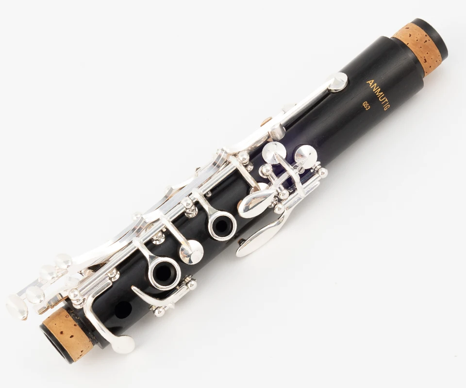 Description Picture 5 of itemANMUTIG Clarinet Bb Ebony 17 Keys Silver Plated Buttons Wood Grenadilla Clarinet G53
