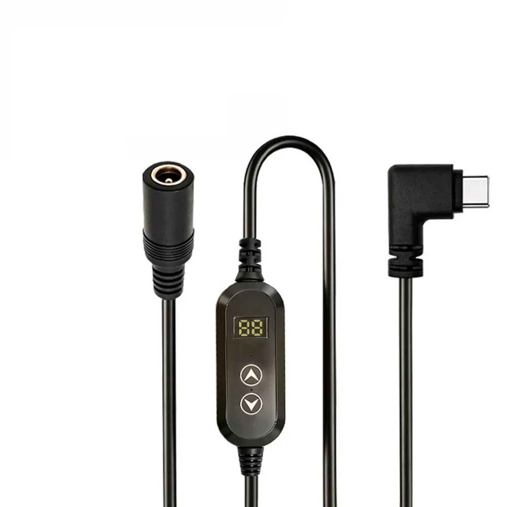 Versatile USB-C to DC Power Boost Adapter Cable with Adjustable Voltage