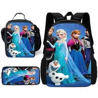 Frozen Child School Backpack, Lunch Bags ,Pencil Bags ,School Bags for Boys Girls Best Gift