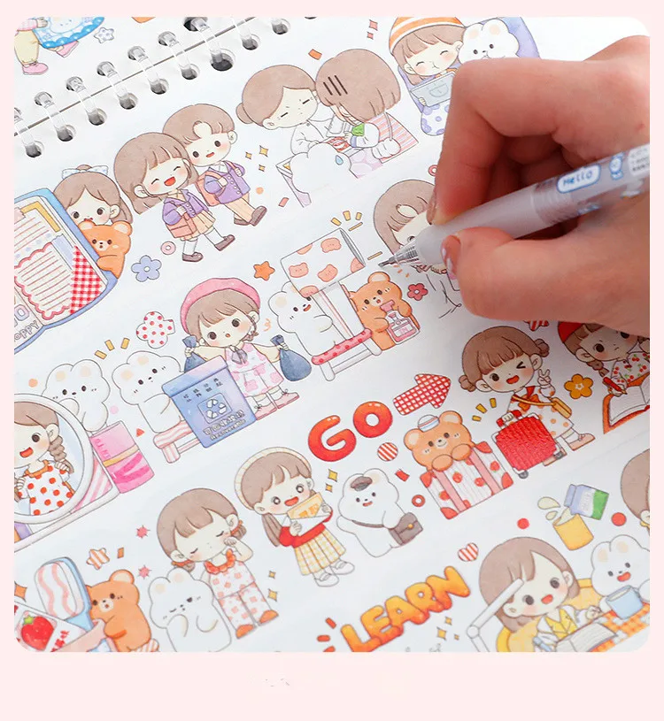 20pcs/lot Kawaii Stationery Stickers Small Mochi Variety Wardrobe Diary  Planner Decorative Mobile Sticker Scrapbooking DIY