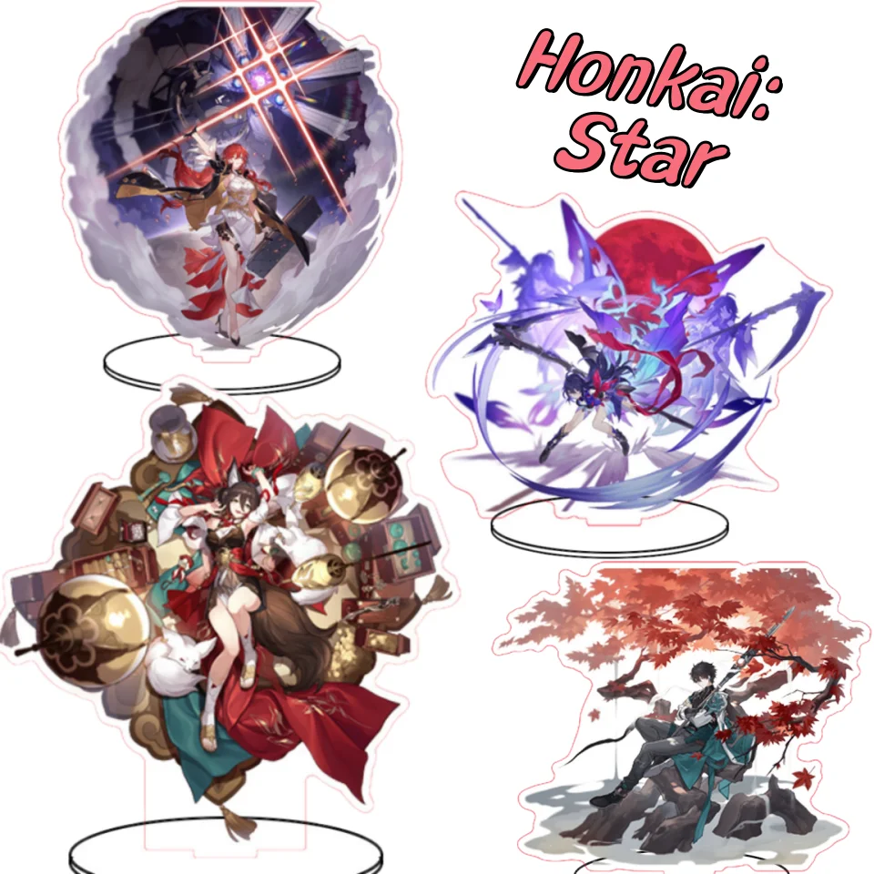 Hot Game Honkai Star Rail Mini Acrylic Stand Model Plate Blade Jing Yuan Dan Heng Kafka Impact 3rd Standing Sign Fans Gifts 15CM 30pcs sign display holder price name card tag mini sign label counter top stand case 6cm x 4cm