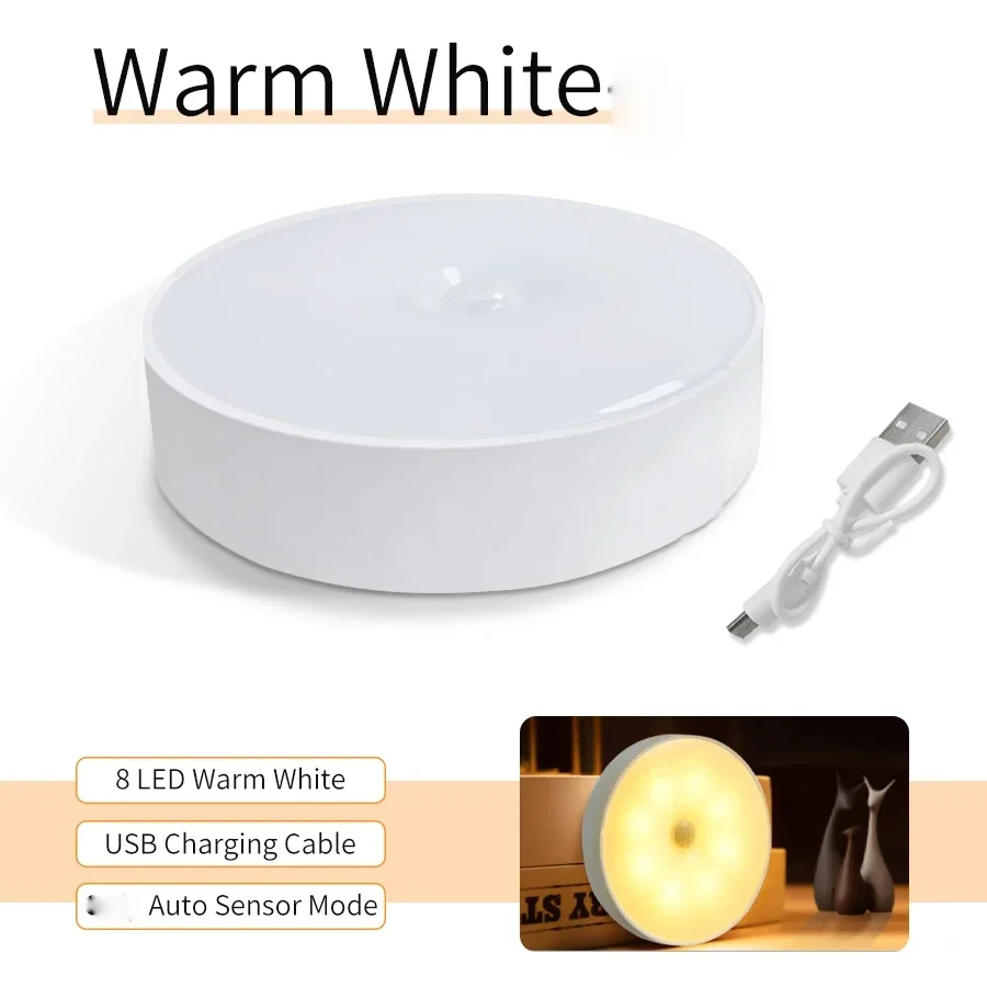 USB Rechargeable Motion Sensor LED Night Light