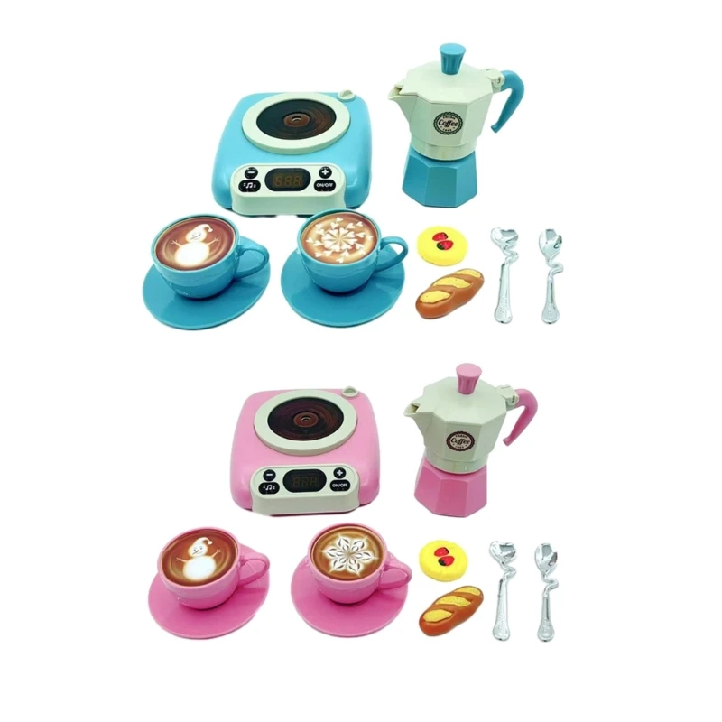 

C5AA 1Set Simulation Coffee Party Playsets Model Toy Afternoon Coffee Toy Toddler Role-Play Toy Little Girls Coffee Party