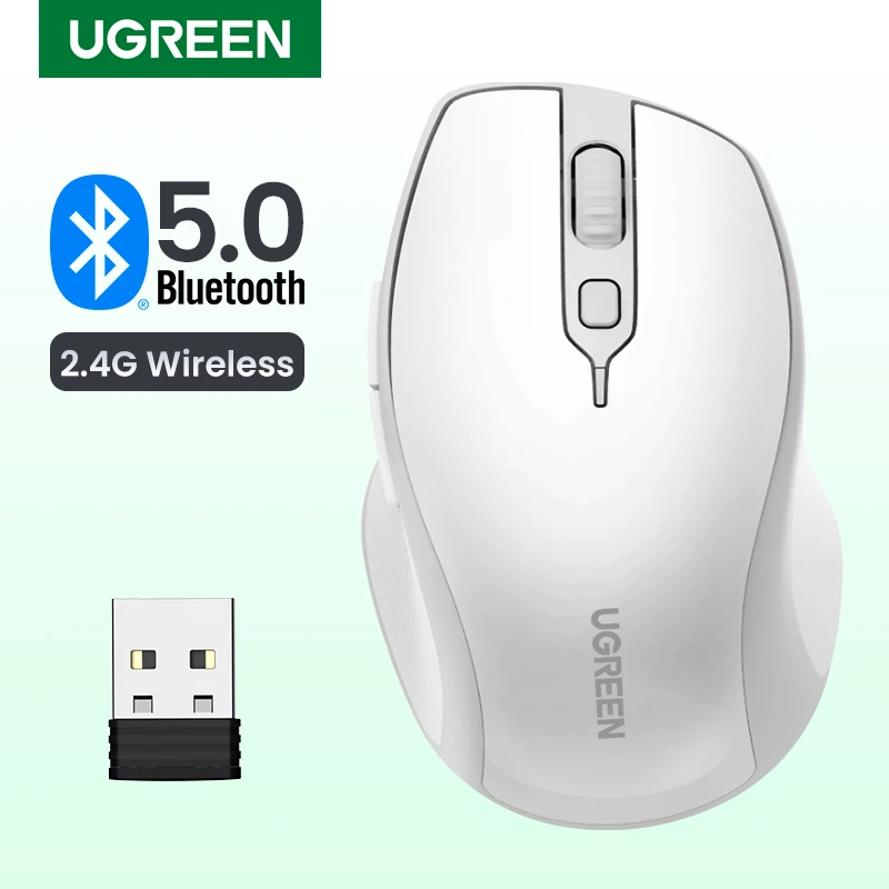 Mute Dual Mode Wireless Mouse Bluetooth Mice 2.4G For Laptop Tablet