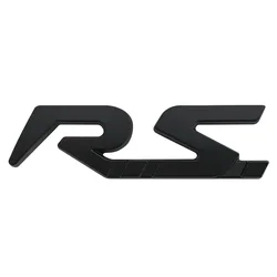 3D Metal GT RS Sport Logo Car Rear Trunk Emblem Badge Sticker (Black RS)