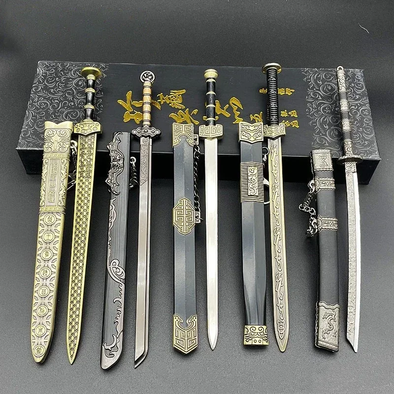 Fake-Sword-Miniatures-Retro-Mini-Katana-Knives-Metal-Prop-Chinese ...