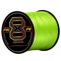 Premium PROXPE X8 Strands Multifilament Braided Fishing Line - Durable & Versatile for Carp and Sea Spinning (Grass - green)