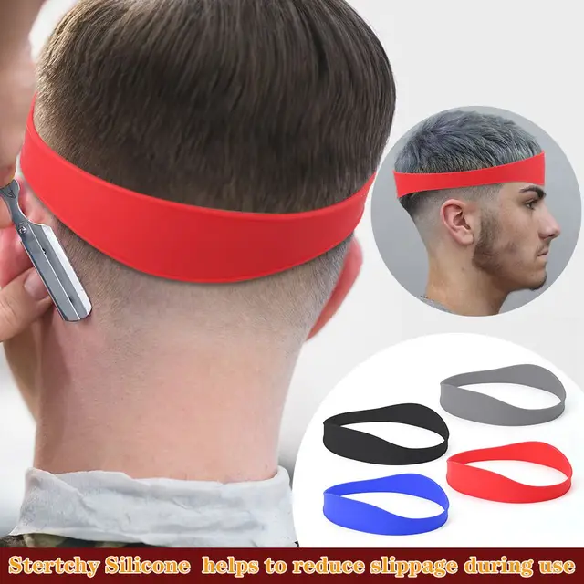 Bande de Sauna Courbée en Silicone pour Homme, Modèle de Rasage et Guide de Coupe de Cheveux, Outil de Coiffure 1