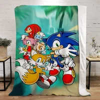 Summer Blanket King Size Sonics Picnic Throw Blanket for Sofa Luxury Fluffy Soft Blankets and Throws Cobija Home and Decoration 1