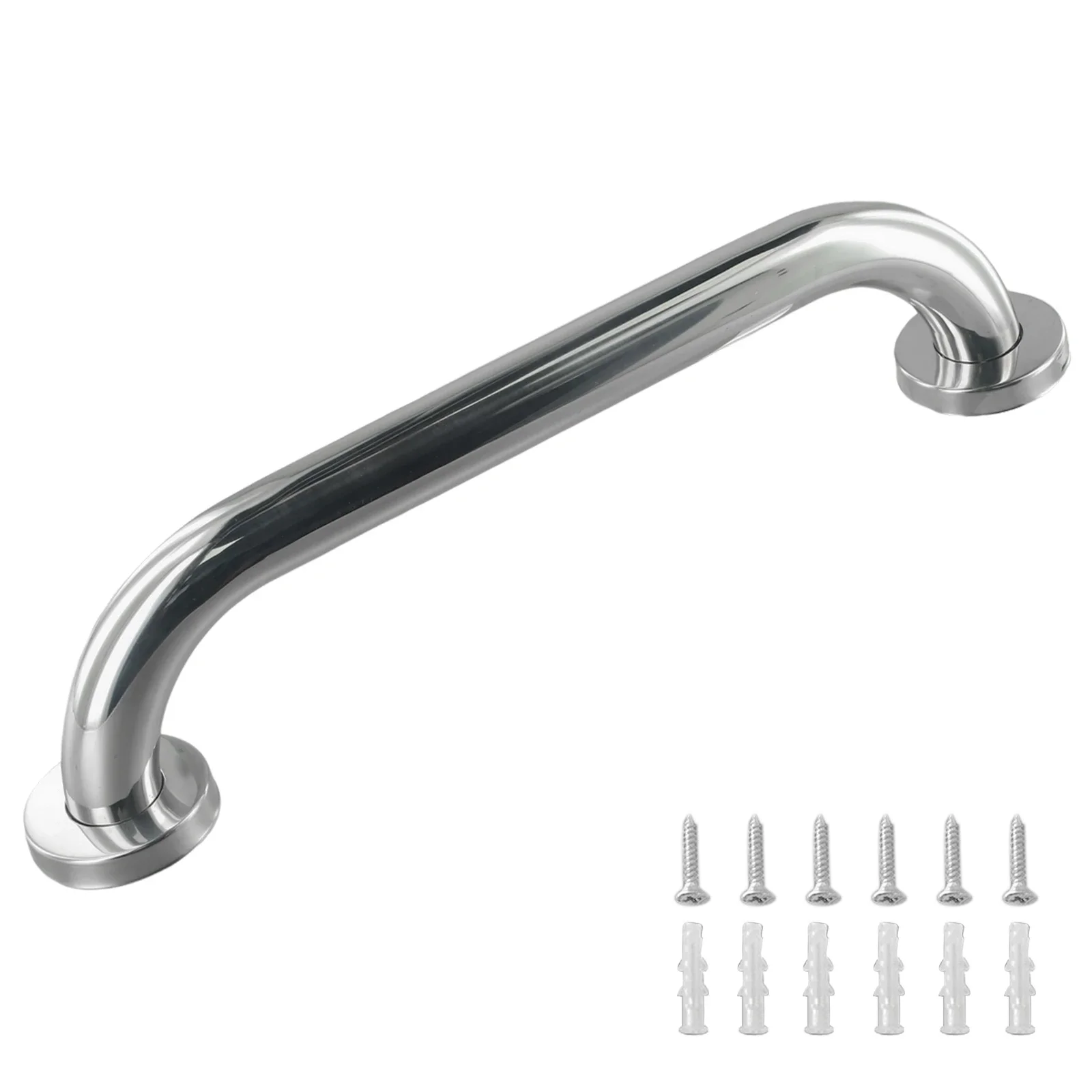 

Stainless Steel Silver Handgrip Support Grip 300/400/500mm Shower Bar Bathroom Aid Safety Hand Towel Wall Catch