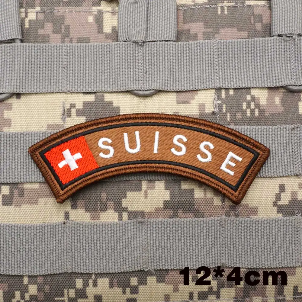 Bandera Nacional De Suiza Hierro Bordado En Parche Coser En