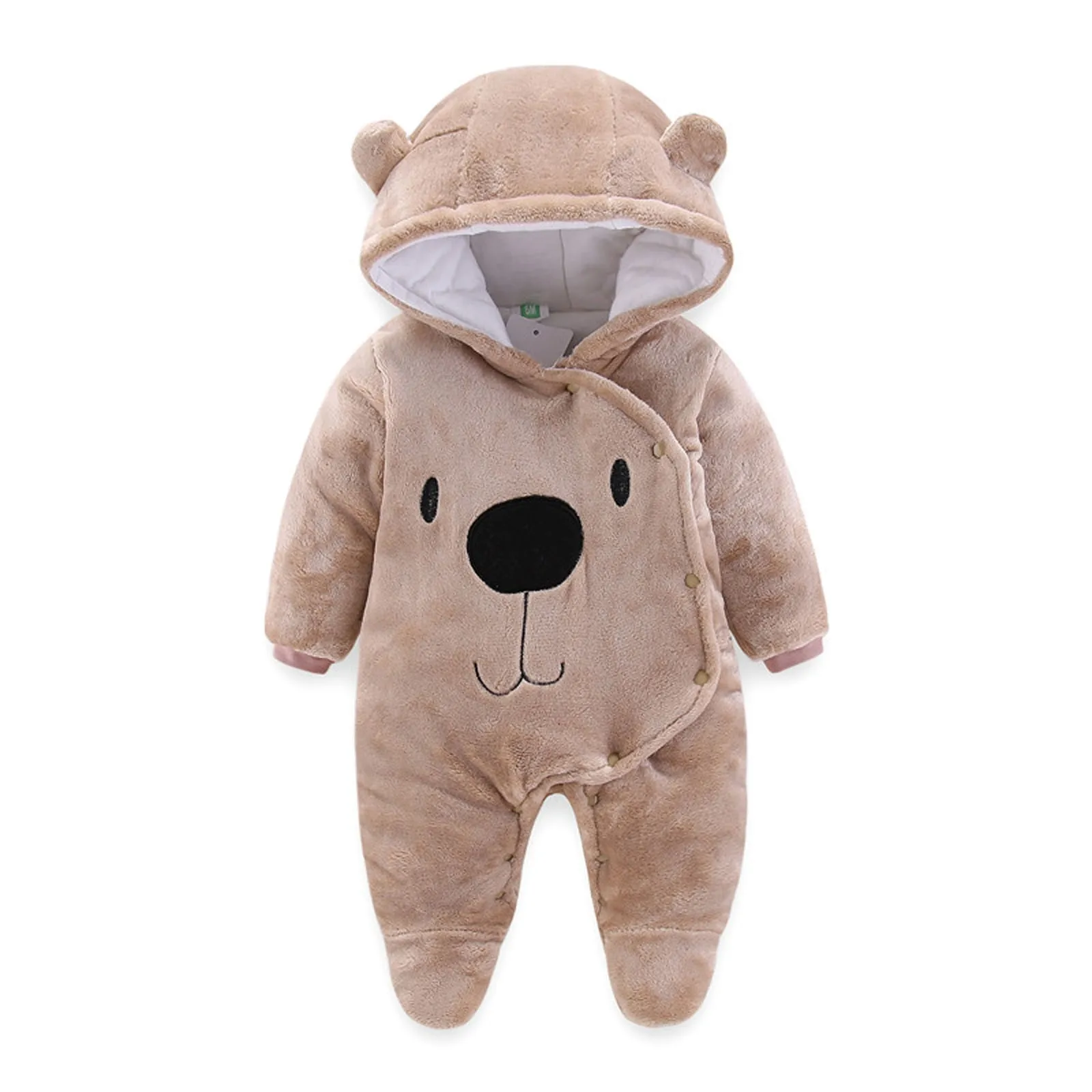 Winter Newborn Baby Rompers Hoodie Cotton Thick Warm Toddler Girls Boys Romper Climbing Outwear Baby Clothes For Newborns Autumn