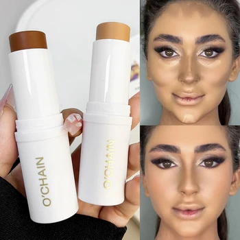 Multifunctional Bronzer Highlighter Stick Waterproof Contouring Cream Corrector Illuminator for Brightening Women Contour Makeup