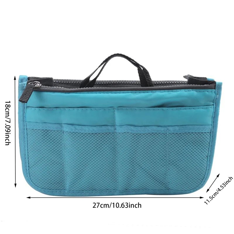 

Вместительная сетчатая тканевая Сумочка для макияжа, органайзер для косметики, женская сумочка для туалетных принадлежностей, дизайнерская косметичка с двойной молнией