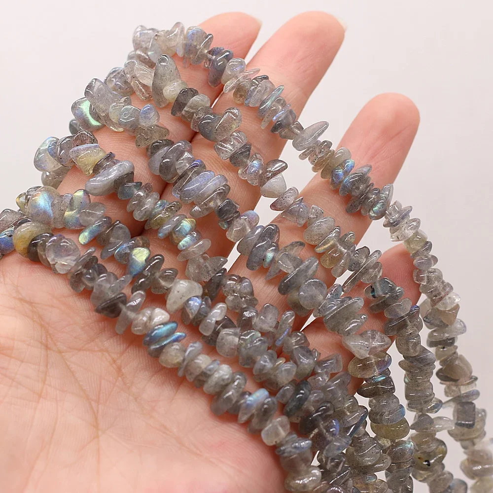Labradorite Beads 40CM Natural Flash Irregular Freeform Chip Gravel Beads Jewelry Making DIY Necklace Bracelet 3x5-4x6mm