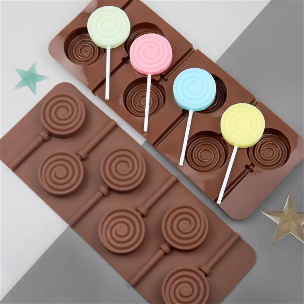 Chowceng Lollipop Stampo in Silicone del Fumetto di Cuore A Forma di Stella Candy Chocolate Mold Decorazione della Torta Modulo Strumento Bakeware 