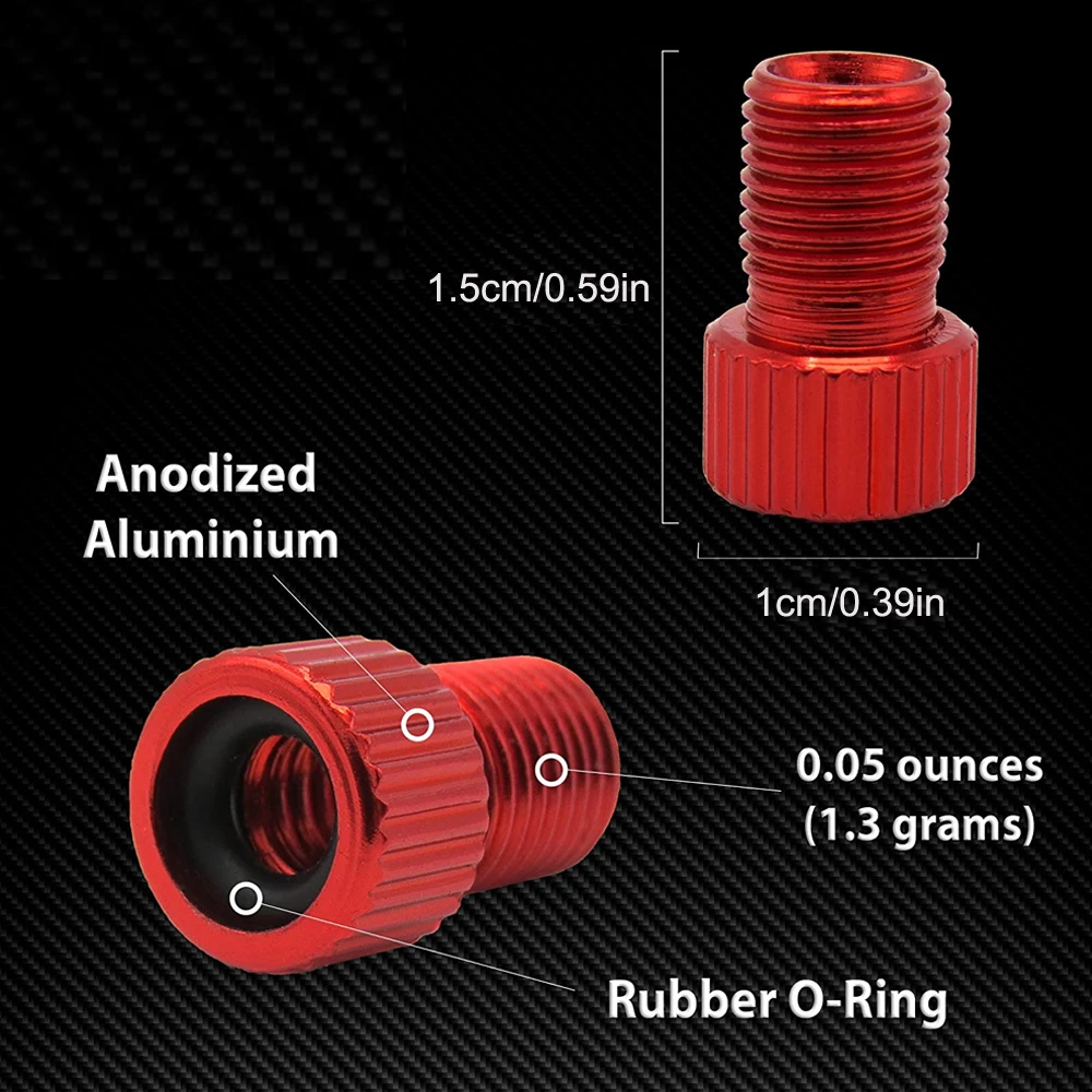 Presta Valve Adapter 4Pcs Convert Presta to Schrader French/UK to US Inflate Tire Using Standard Pump or Air Compressor