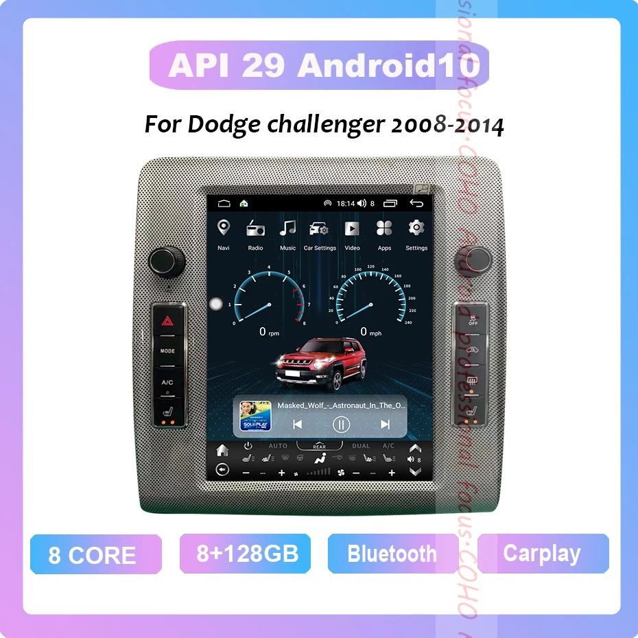 

For Dodge challenger 2008-2014 1024*768 Resolution UIS7862 Octa-core 8+128gb Car Navigation CarPlay Car Radio Multimedia Video