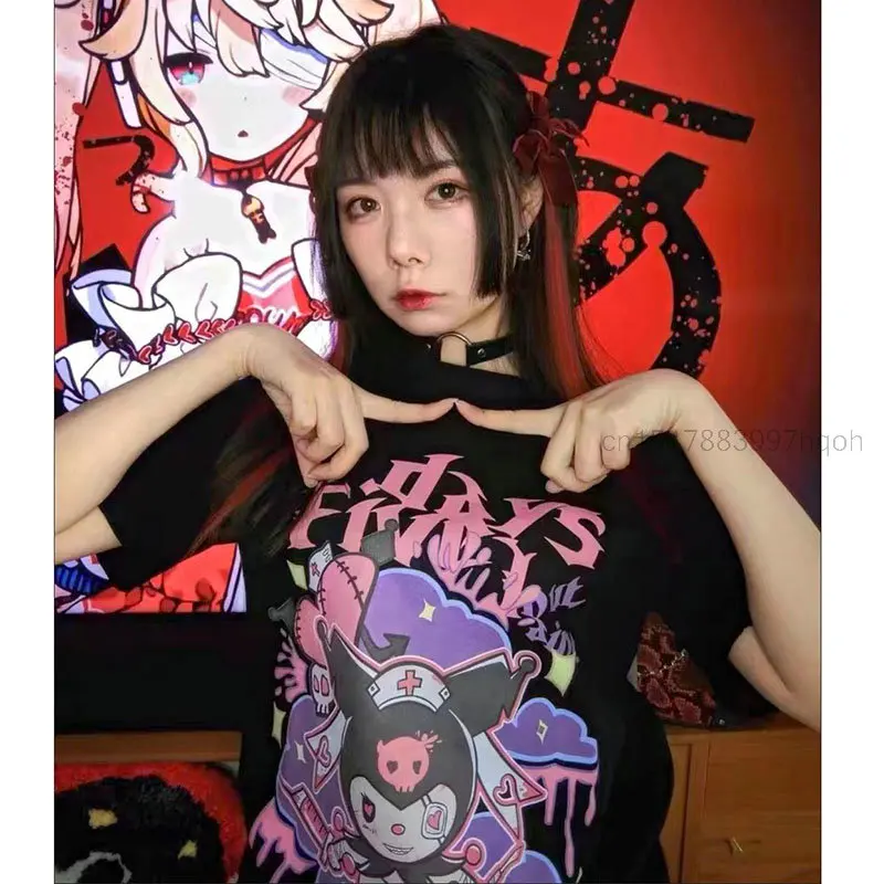 Sanrio Kuromi Gamer Girl Unisex Short Sleeve T-Shirt