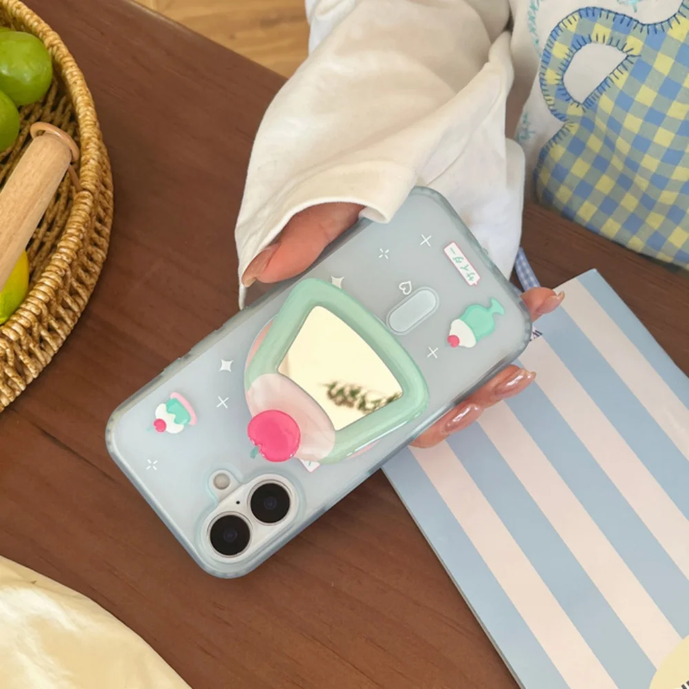 Magsafe 전화 용 한국어 귀여운 푸딩 iPhone 용 자기 Griptok 스탠드 재미 있은 접이식 무선 충전 케이스 홀더