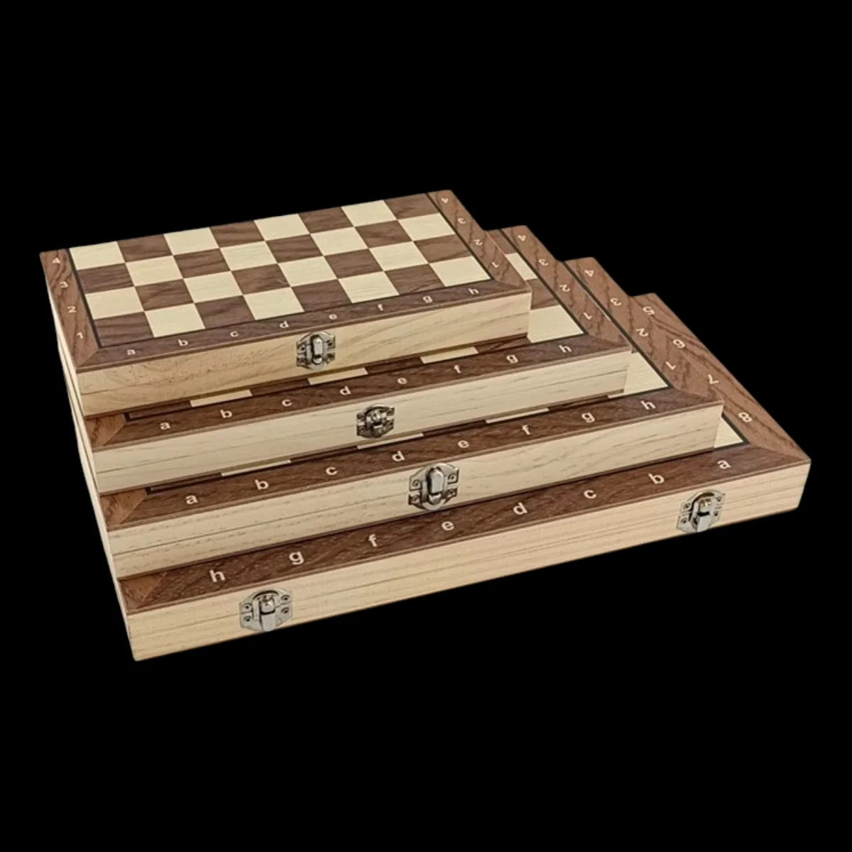 24/29/34/39cm 3 in 1 Large Chess Board Folding Wooden Portable Chess Game Board Chekers Backgammon Chessboard For Kids Adults