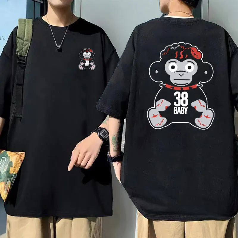 

Vintage Singer Youngboy Never Broke Again Colorful Monkey Gear 38 Baby Print T Shirt Men's Fashion Tees Men Oversized T-shirts