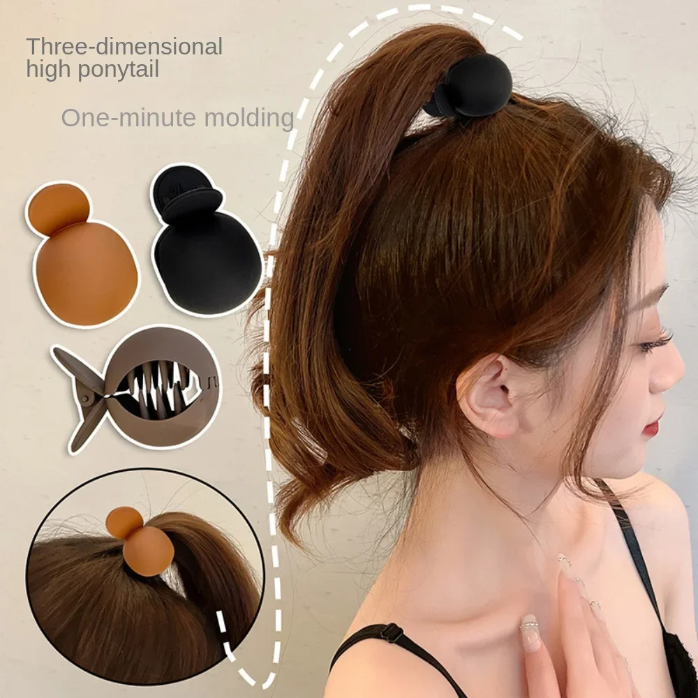 

Simple Frosted Candy Color Hair Claw Matte High Ponytail Fixed Artifact for Women Hairpin Styling Tool Hair Accessories Headwear