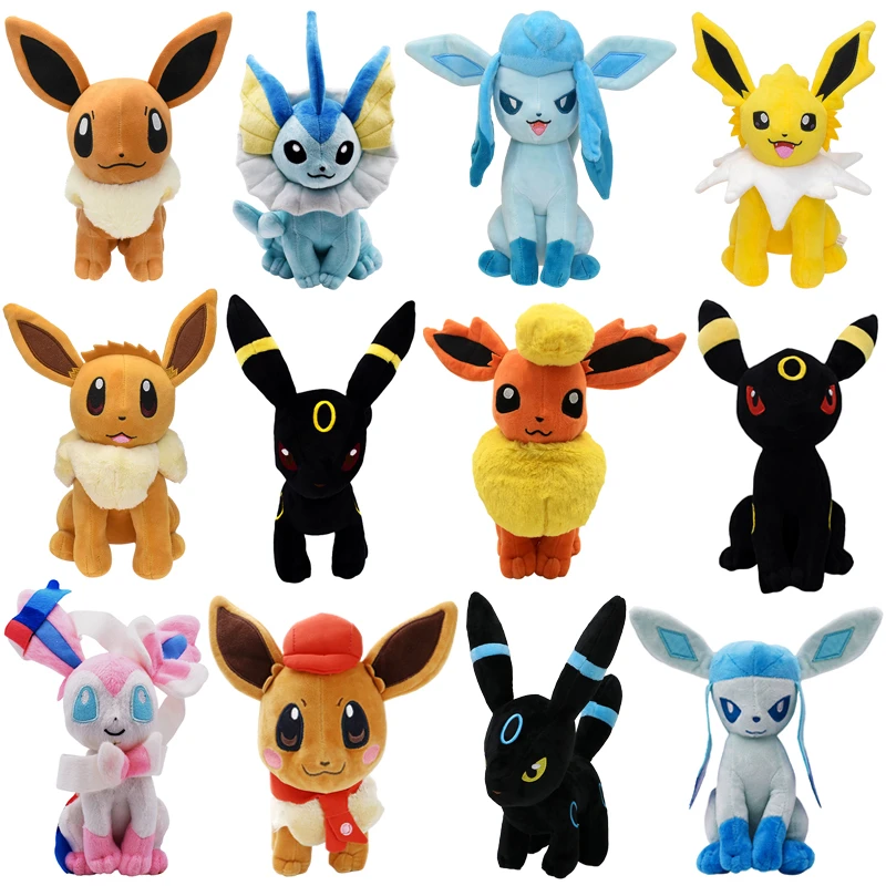 Pokemon Eevee Umbreon Vaporeon Sylvion Jolteon Peluche Morbidi Kawaii Flareon Glaceon Peluche Bambole Peluche Regalo