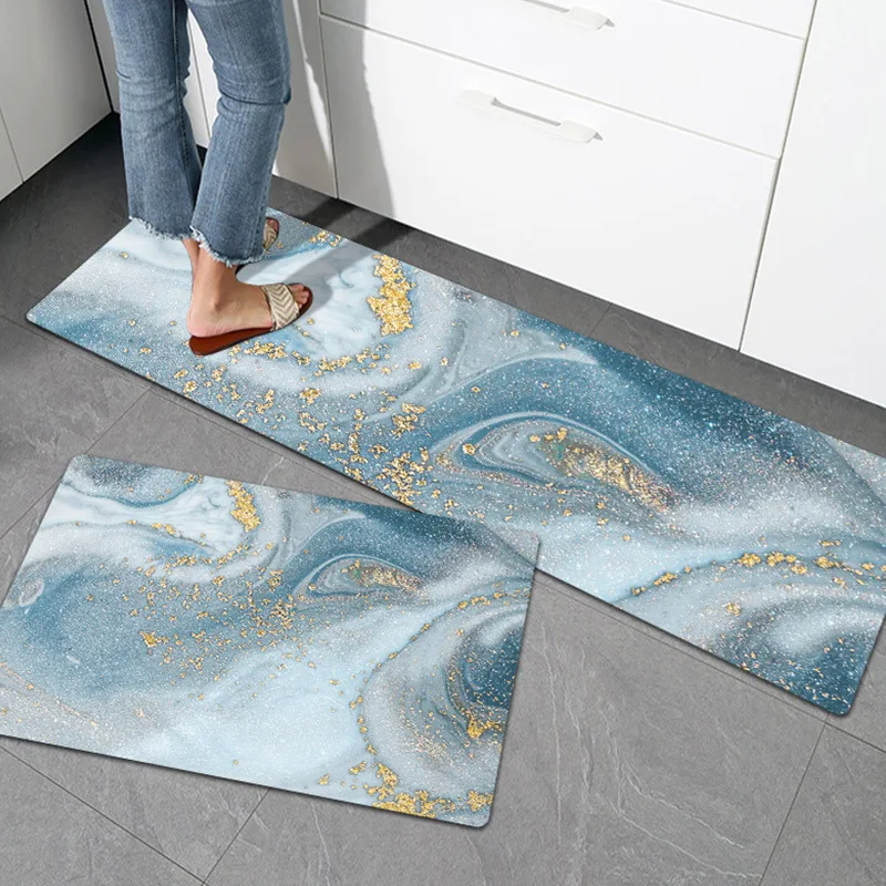 

Anti-slip Foot Mats for Simple Household Kitchen Carpets Wash-free and Waterproof Thick Carpet Mats 1PC