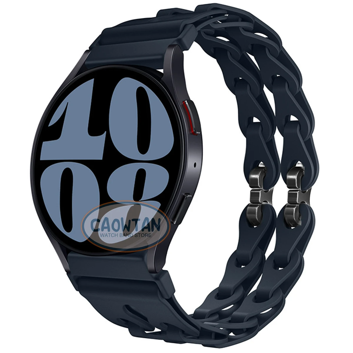 Stylish Silicone Chain Strap for Smartwatches - Multiple Sizes Available